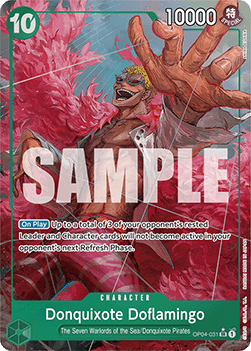 Donquixote Doflamingo (OP04-031) (V.2) PRB01 Alternate Art Near Mint Englisch