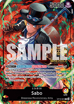 Sabo (ST13-001) UP Leader Near Mint Englisch