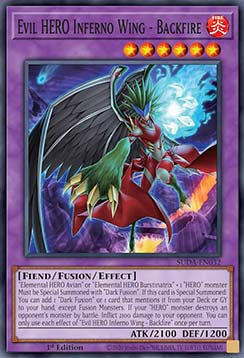Böser HELD Inferno Wing - Backfire SUDA-032 Super Rare Near Mint Deutsch 1. Auflage