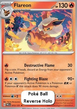 Flamara xPRE-013 Rare Near Mint Deutsch Reverse Holo