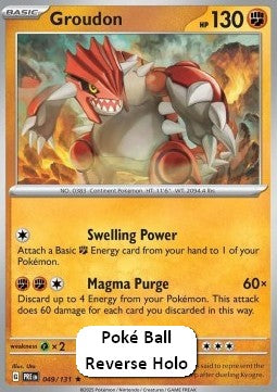 Groudon xPRE-049 Rare Near Mint Deutsch Reverse Holo