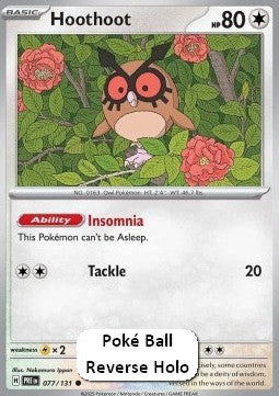 Hoothoot xPRE-077 Common Excellent Englisch Reverse Holo