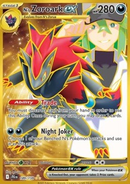 Ns Zoroark ex JTG-189 Secret Rare Near Mint Deutsch