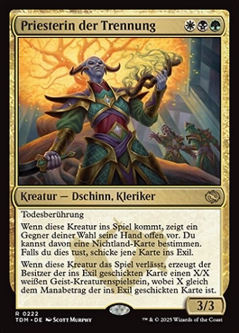 Priesterin der Trennung TDM-222 Rare Near Mint Deutsch