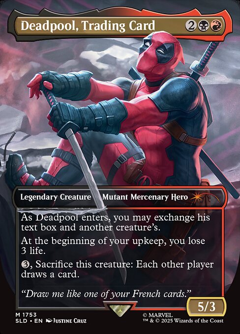 Deadpool, Trading Card SLDMVL-1753 Mythic Near Mint Englisch