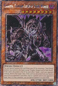 Grapha, Drachenherrscher der Finsteren Welt (V.1) RA04-159 Platinum Secret Rare Near Mint Deutsch 1. Auflage