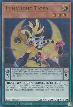Lunalight Tiger RA04-020 Ultra Rare Excellent Englisch 1. Auflage