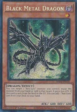 Schwarzer Metalldrache (V.3) RA04-016 Secret Rare Boosterfrisch Deutsch 1. Auflage
