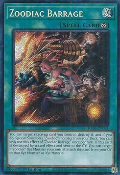 Zoodiac Barrage RA04-091 Secret Rare Near Mint Englisch 1. Auflage