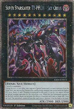 Super Starslayer TY-PHON - Sky Crisis (V.4) RA04-EN072 Platinum Secret Rare Excellent Englisch 1. Auflage