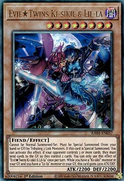 EvilTwins Ki-sikil & Lil-la (V.7) RA04-037 Ultimate Rare Boosterfrisch Deutsch 1. Auflage