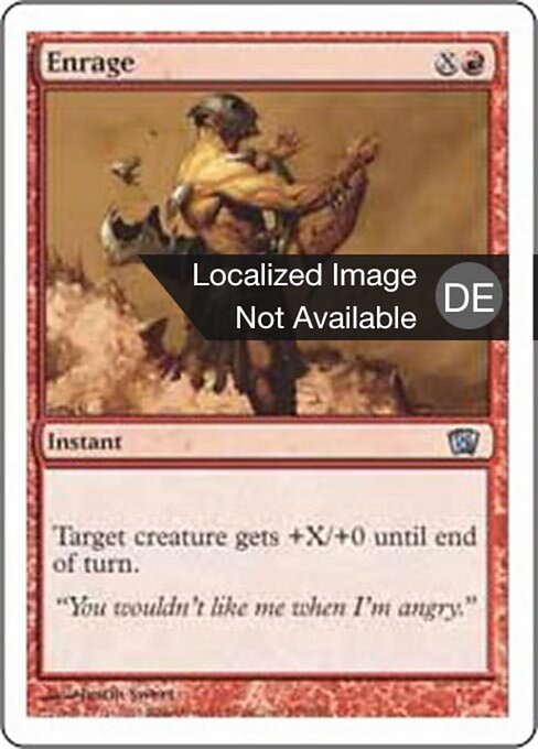 Wütendwerden 8ED-185 Uncommon Light Played Deutsch Foil