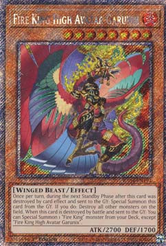 Feuerkönig Hochavatar Garunix (V.1) RA04-194 Platinum Secret Rare Near Mint Deutsch 1. Auflage
