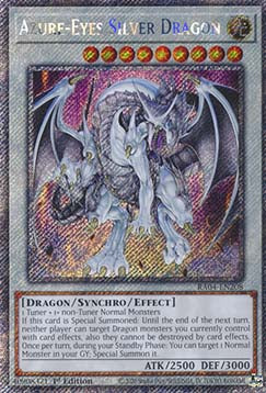Azuräugiger silberner Drache (V.1) RA04-208 Platinum Secret Rare Boosterfrisch Deutsch 1. Auflage