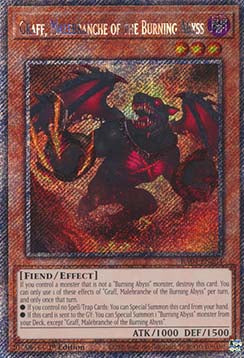 Graff, Grimmetatze des Brennenden Abgrunds (V.1) RA04-235 Platinum Secret Rare Boosterfrisch Deutsch 1. Auflage