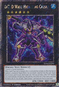 D/D/D Wave High King Caesar (V.1) RA04-EN290 Platinum Secret Rare Near Mint Englisch 1. Auflage
