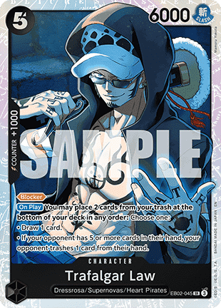 Trafalgar Law (EB02-045) (V.1) EB02 Super Rare Near Mint Englisch