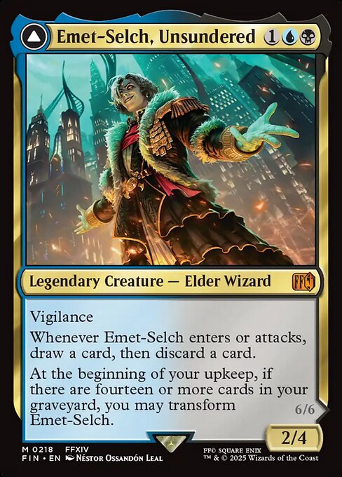 Emet-Selch, Unsundered // Hades, Sorcerer of Eld FIN-218 Mythic Near Mint Englisch