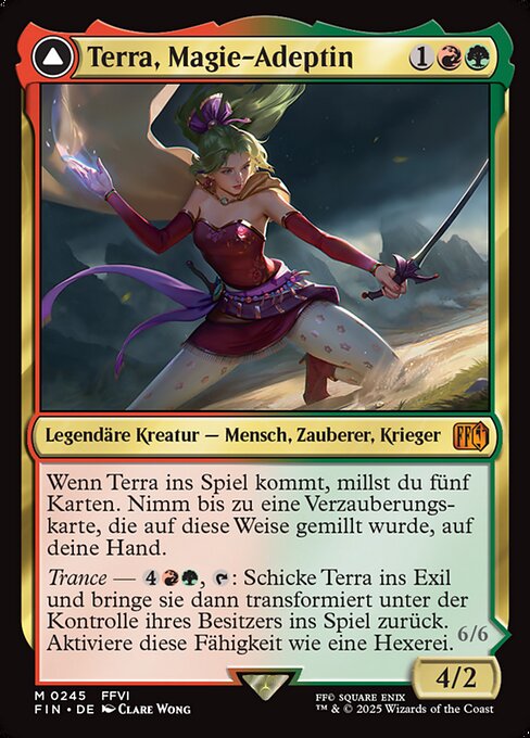 Terra, Magical Adept // Esper Terra FIN-245 Mythic Near Mint Deutsch Foil