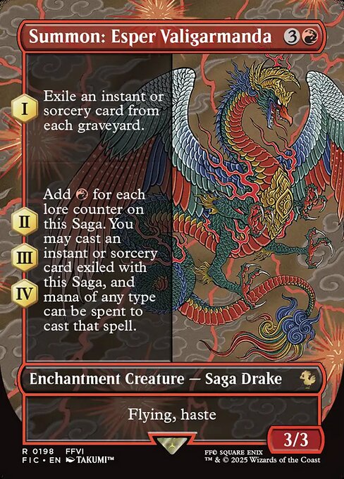 Summon: Esper Valigarmanda XFIC-198 Rare Near Mint Englisch Foil