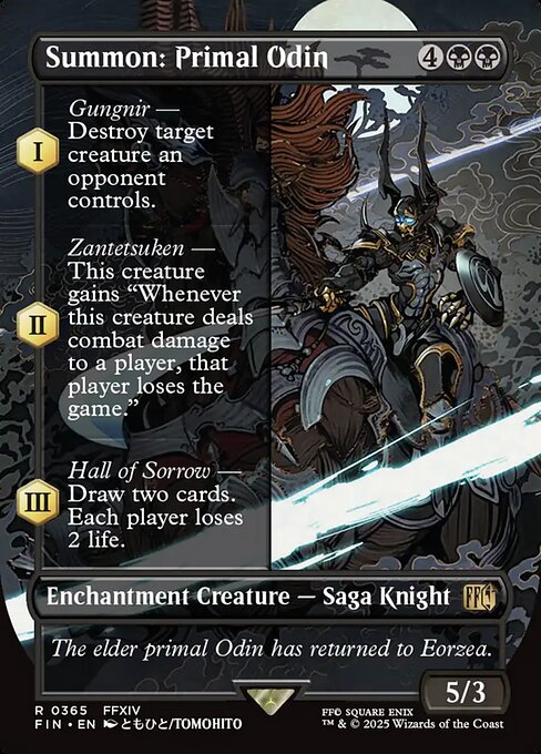 Summon: Primal Odin XFIN-365 Rare Near Mint Englisch Foil