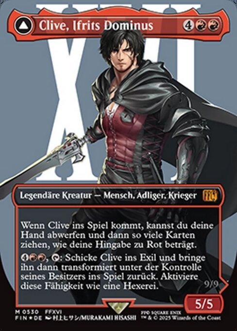 Clive, Ifrit's Dominant // Ifrit, Warden of Inferno (V.2) XFIN-385 Mythic Near Mint Deutsch