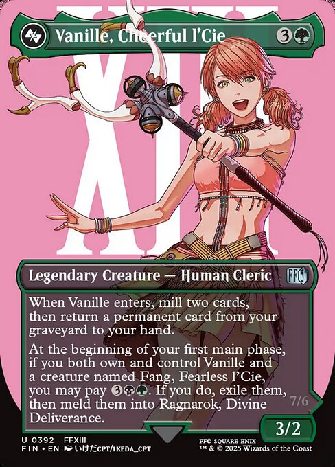 Vanille, Cheerful l'Cie // Ragnarok, Divine Deliverance (V.1) XFIN-392 Uncommon Near Mint Englisch Foil
