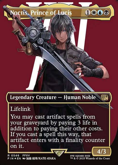 Noctis, Prince of Lucis XFIN-546 Rare Near Mint Englisch Foil