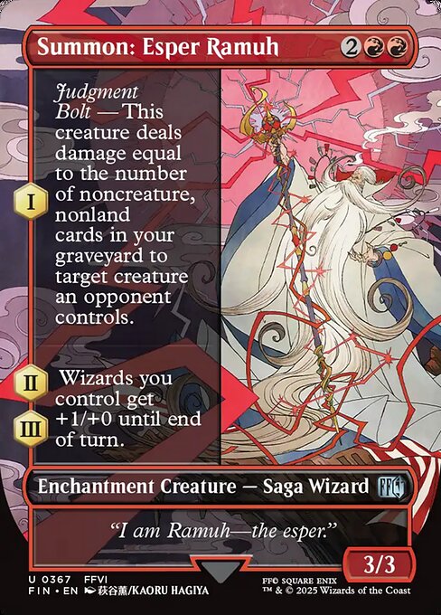 Summon: Esper Ramuh XFIN-367 Uncommon Near Mint Englisch Foil