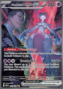 Team Rockets Mewtu ex DRI-231 Special Illustration Rare Near Mint Deutsch