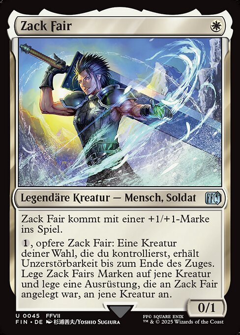 Zack Fair FIN-45 Uncommon Near Mint Deutsch