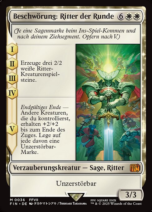 Summon: Knights of Round FIN-36 Mythic Near Mint Deutsch Foil