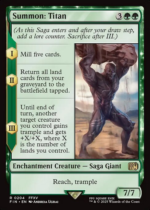 Summon: Titan FIN-204 Rare Excellent Englisch