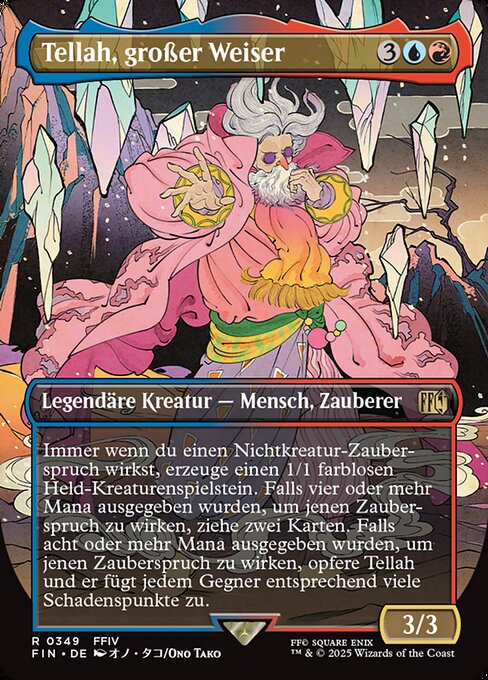 Tellah, Great Sage (V.1) XFIN-349 Rare Near Mint Deutsch Foil