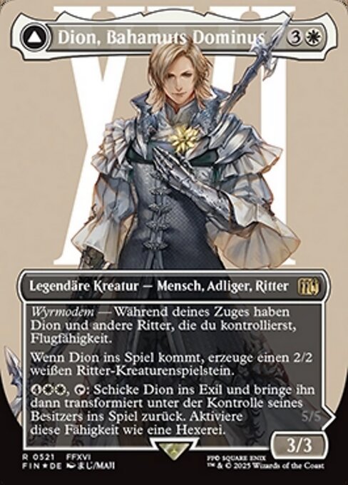 Dion, Bahamut's Dominant // Bahamut, Warden of Light XFIN-376 Rare Near Mint Deutsch