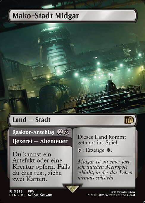 Midgar, City of Mako // Reactor Raid XFIN-313 Rare Near Mint Deutsch Foil