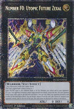 Number F0: Utopic Future Zexal (V.2) DUAD-EN042 Starlight Rare Near Mint Englisch 1. Auflage