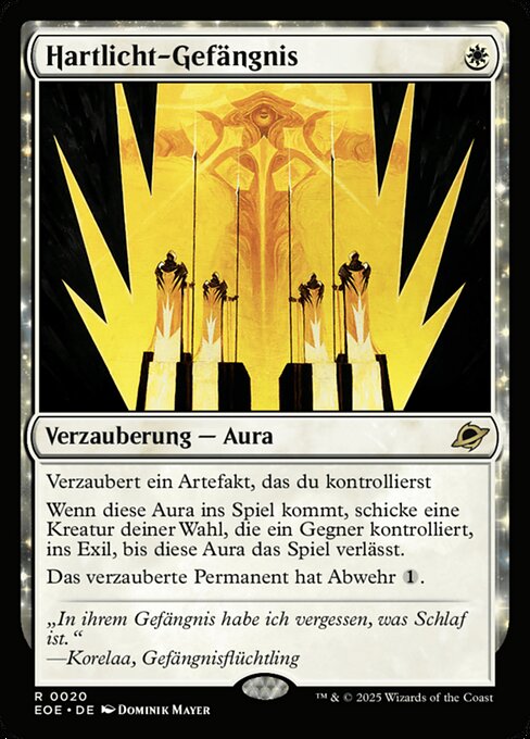 Hartlicht-Gefängnis EOE-20 Rare Near Mint Deutsch