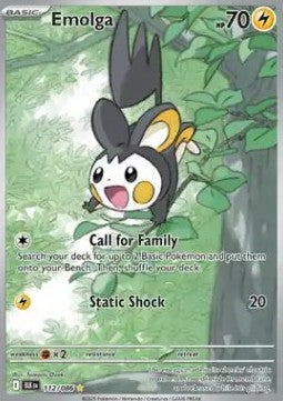Emolga BLK-112 Illustration Rare Excellent Deutsch