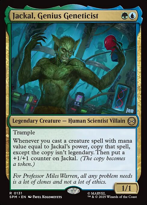 Jackal, Genius Geneticist SPM-131 Rare Near Mint Englisch