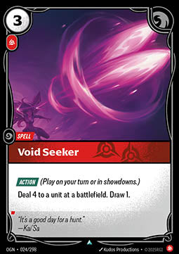 Void Seeker OGN-024 Uncommon Near Mint Englisch