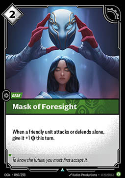 Mask of Foresight OGN-060 Uncommon Near Mint Englisch Foil