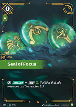 Seal of Focus OGN-081 Epic Excellent Englisch Foil