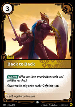 Back to Back OGN-206 Common Near Mint Englisch Foil
