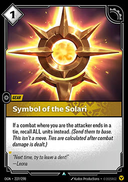 Symbol of the Solari OGN-227 Uncommon Near Mint Englisch