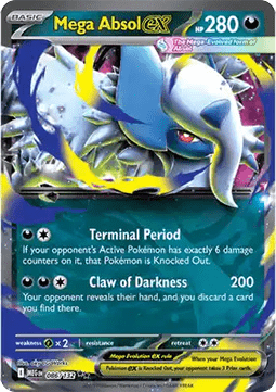 Mega Absol ex MEG-086 Double Rare Near Mint Deutsch