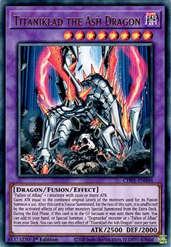 Titaniklad der Aschendrache CH01-046 Ultra Rare Near Mint Deutsch 1. Auflage