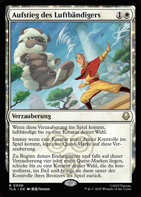 Aufstieg des Luftbändigers TLA-6 Rare Excellent Deutsch Foil