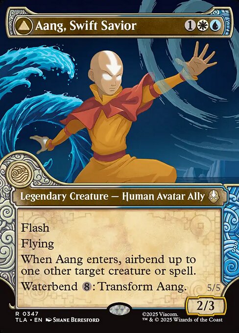 Aang, Swift Savior // Aang and La, Ocean's Fury (V.2) XTLA-347 Rare Excellent Englisch Foil