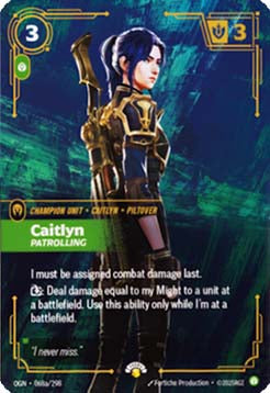 Caitlyn, Patrolling OGNX-068a Showcase Near Mint Englisch Foil